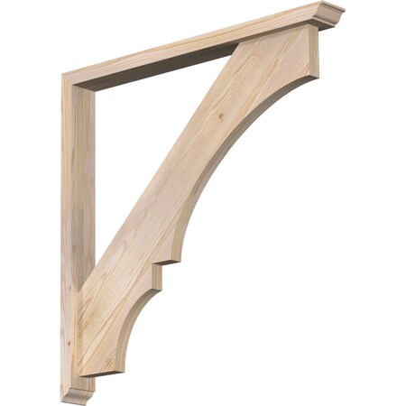 Ekena Millwork Balboa Traditional Smooth Bracket w/ Offset Brace, Douglas Fir, 3 1/2"W x 34"D x 34"H BKT0402X34X34BOA01SDF